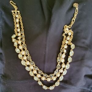 Vintage 3 Strand Statement Necklace